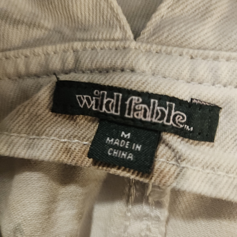Wild Fable Cream/Pink/Green Tye Dyed Overalls Mini Dress - Size Medium - EUC - Picture 2 of 3